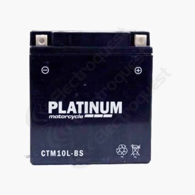 CTM10L-BS Platinum 12v 11ah motorcycle battery, also known as ctm10lbs, yb10lb2, lyb10lb2, yb10l-b2, yb10l-b2, motorbike battery