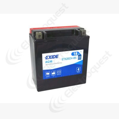 ETX20CH-BS Exide Motorcycle Battery 12V 18aH