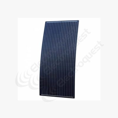 image of a reinforced semi flexible 160 watt solar panel black in colour