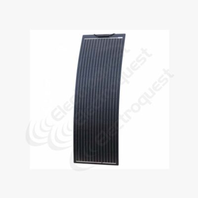 130W black reinforced narrow semi flexible solar panel