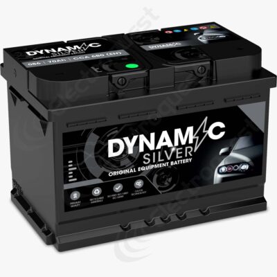 086DS Dynamic Silver Car Battery 70ah 680cca